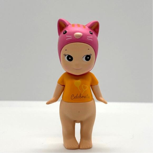 Unknown Other - New Kewpie/Angel Collectible Mini Figure, Lucky Pink Tabby Cat Costume, Open Box